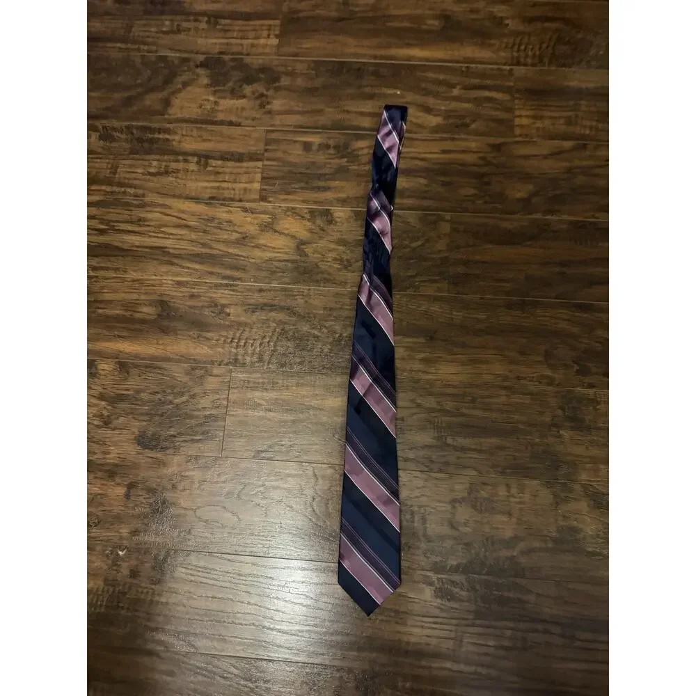 Michael Kors Striped 100% Silk Neck Tie